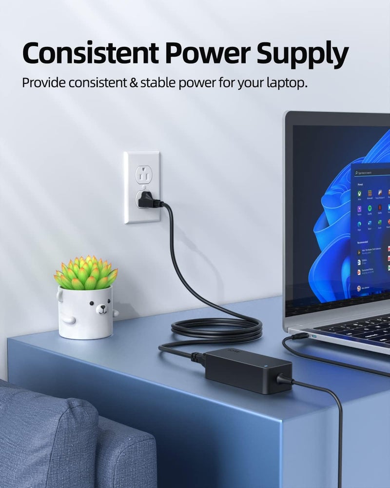 Superer Charger Fit for Lenovo Thinkpad X1 Laptop, X1 Carbon Gen 13 12 11 10 9 8 7 6 5, X1 Yoga Gen 8 7 6 5 4 3 2, X1 Tablet Gen 3 2, X1 2-in-1 Gen 10 9 Power Supply Adapter Cord, USB C, 65W 45W - Image 5